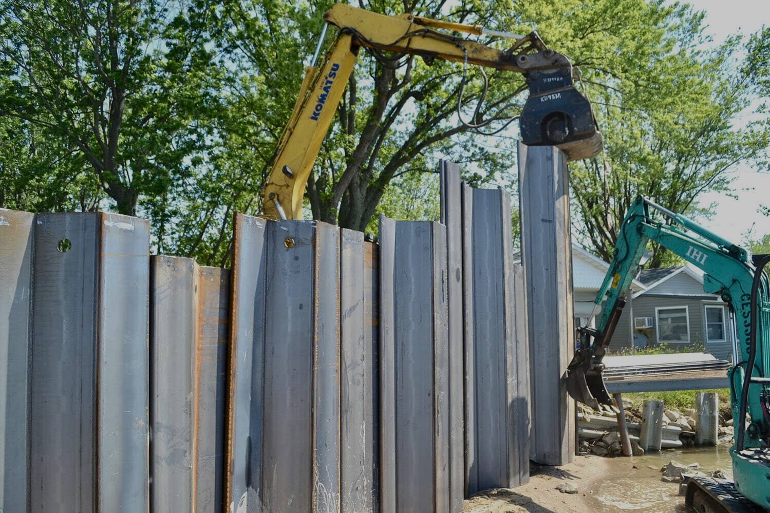 Sheet Piling Retaining Wall